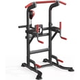 thumbnail image 2 of Power Tower Pull Up Bar Station Adjustable Height Dip Stand with Boxing Speed Ball,Rotating Target,Multi-Function Strength Training Fitness Workout Station for Home Gym Fitness (Black), 2 of 8