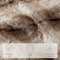 thumbnail image 5 of Bare Home Faux Fur Blanket - 60" x 80" - Ultra Soft Fleece - Oversized, Ombre Stripe, 5 of 8