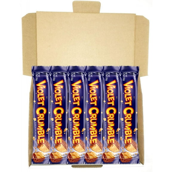 Violet Crumble Milk Chocolate Honeycomb MDA05 Bars - 6-Pack - 1.76 oz Each - Made in Australia