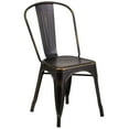 thumbnail image 2 of Emma + Oliver Commercial Grade Distressed Copper Metal Indoor-Outdoor Stackable Chair, 2 of 12