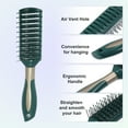thumbnail image 3 of Unique Bargains Hair Comb Detangling Brush with Ball Tipped Bristles for All Hair Types Green, 3 of 7