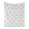 thumbnail image 1 of Arrow Soft Flannel Fleece Blanket, Basic Illustration of Long Pointy Sticks Overlapping on a Plain Background, Cozy Plush for Indoor and Outdoor Use, 50" x 70", Dark Taupe and White, by Ambesonne, 1 of 5