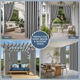 thumbnail image 5 of Black Striped Outdoor Curtains for Patio Waterproof,Windproof Privacy Curtains with Weighted Bottom,Modern Farmhouse Black and White Stripes Outside Drapes for Picnic Garage Yard 54"x95" 2 Panel, 5 of 8