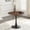 Black,Walnut, variant on CQSXDA Round Dining Table 31.5 Inch Circle Tulip Table With Thickened Top & Metal Base Mid Century Modern Bistro Tab,Black,Walnut