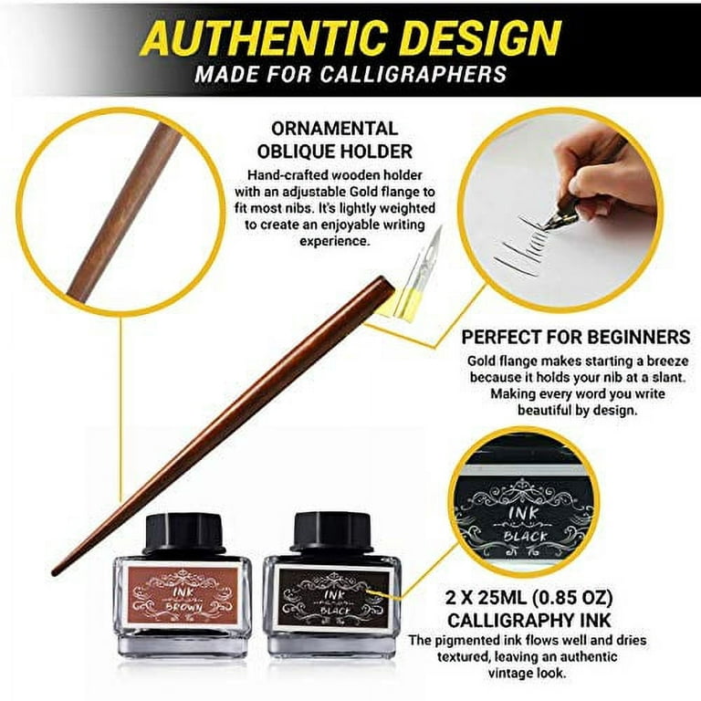 Calligraphy Set for Beginners, Calligraphy Pens for Beginners, Calligraphy Pen Set, Calligraphy Kit for Beginners, Dip Pen Set, Oblique Pen Holder
