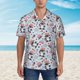 thumbnail image 2 of Balery I Love USA Camisas hawaianas de manga corta para hombre, camisas playeras de corte holgado, camisas de vacaciones con botones,X-Large, 2 of 7