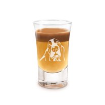 WIRESTER Basset Hound Dog 1.5oz Shot Glass for Beer Wine Whiskey Vodka