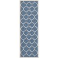 thumbnail image 3 of Safavieh Courtyard Blue Indoor Outdoor Rug - Runner 2'3" x 14', 3 of 4