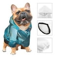 Bingfone Underwater Dolphin Scene Dog Clothes Hoodie, Pet Winter Coat