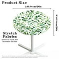 thumbnail image 6 of SEANATIVE Round Cocktail Tables Cover Stretchy Small Round Table Cloth 24 Inch Table Cap with Elastic Fit Prevent Wear and Tear Highboy Tablecloth for Cocktail Table, Green Leaf, 6 of 7