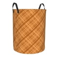 thumbnail image 3 of YFYANG Waterproof Laundry Hamper, Yellow Striped Plaid Laundry Basket Oxford Fabric with Handle Foldable, S, 3 of 8