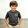 thumbnail image 2 of Likimi Patriotic Graphic Shirt For Toddler Girls Boys Short Sleeve Independence Day Print Loose Fit Crew Neck Comfortable Tops Gray Size 6-7 Years, 2 of 4