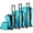 Teal Blue, variant on Virtu 4 Piece Hardshell Exapandable Luggage Set, Spinner Luggage Suitcase Set, Navy Blue