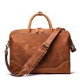 thumbnail image 2 of Elegant classic retro computer bag,brown, 2 of 6