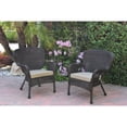 thumbnail image 1 of Jeco  Windsor Espresso Resin Wicker Chairs with Cushions (Set of 2), 1 of 5