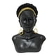 thumbnail image 3 of Estatua de mujer africana, obra de arte, figura de busto de señora, adorno estético exquisito Cabello corto Macarena Escultura de resina, 3 of 8