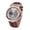 Brown, variant on Men's Automatic Mechanical Skeleton Watch with Genuine Leather Strap, Open Heart Analog Business Dress Watch, Mineral Glass Dial 3ATM Water Resistant Vintage Wristwatch for Men