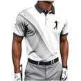 thumbnail image 3 of VBVC Men's and Men's Plus Golf Print Short Sleeve Collared Shirt,Breathable Quick Dry Athletic Top For Men,Gray,S-5XL, 3 of 8