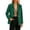 Green, variant on Womens Velvet Blazer Jacket Long Sleeve Double Breasted Lapel Collar Office Business Casual Coat Elegant Formal Dressy