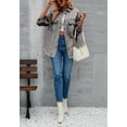 thumbnail image 3 of Solid Color Distressed Jacket, Gray, Small, 3 of 5