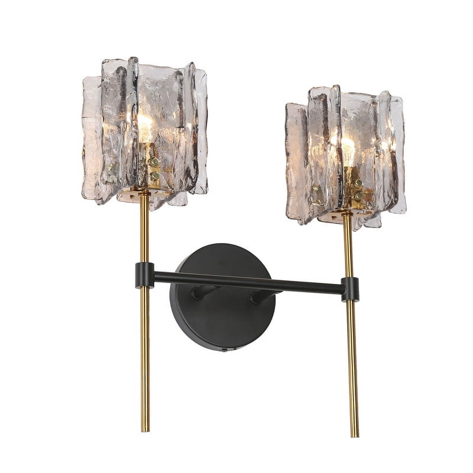 LNC Tucana 5.9-in 2-Light Matte Black LED Modern/Contemporary Vanity Light