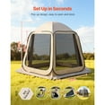 thumbnail image 2 of KFFKFF Screen House Tent, 10 x 9.2 ft, 4-8 Person Pop-Up Shelter, Portable Canopy with Carry Bag, Mesh Sides, Ground Stakes, Ideal for Garden, Patio, Backyard, and Outdoor Use, Beige, 2 of 9
