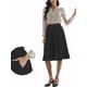 thumbnail image 2 of Falda Midi Plisada de Cintura Alta A Linea para Mujeres INSPIRE CHIC M Negra, 2 of 7