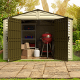 thumbnail image 6 of DuraMax 10.5 ft x 8ft Woodbridge Plus Plastic Vinyl Shed w/ Foundation Kit & Window, 6 of 22