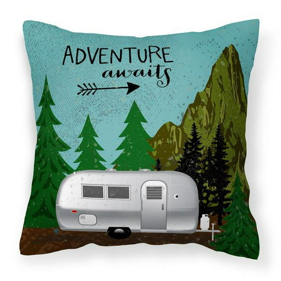 Carolines Treasures VHA3022PW1414 Airstream Camper Adventure Awaits Fabric Decorative Pillow