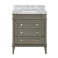 thumbnail image 4 of Eleanor 30" Bathroom Vanity with Weathered Gray Cabinet and Carrara Marble Top, 4 of 6