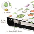 thumbnail image 3 of FORMRS 3 Ring Photo Album 4"x6" Self Adhesive Large Capacity PU Leather Cover, Green Vegetables Pattern, 3 of 8