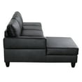 thumbnail image 5 of Hommoo L-Shaped Sectional Couch, Living Room Furniture Suitable for Small Space-Apartment/Upstairs Loft/Living Room, Black(Without Ottoman), 5 of 7