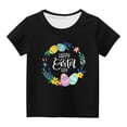 thumbnail image 1 of Haut à Manches Courtes Imprimé Ufs de Pâques Mignons pour Enfants Garçons Filles Mode Col Rond, 1 of 4