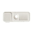 thumbnail image 1 of Panxico Drain Rack Kitchen Essentials Kitchen Sink Splash Guard Silicone Faucet Handle Sink Guard Kitchen Sink Sponge Holder Kitchen Sink Faucet Faucet Pad White 2B, 1 of 3