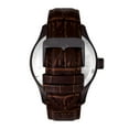 thumbnail image 2 of Bhutan Genuine Leather Mens Watch,Black/Grey Dail,Grey Case,Brown REIRN160, 2 of 3