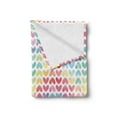 thumbnail image 2 of Watercolor Soft Flannel Fleece Throw Blanket, Valentine's Day Theme Colorful Little Hearts Vibrant Paintbrush Effect, Cozy Plush for Indoor and Outdoor Use, 60" x 80", Multicolor, by Ambesonne, 2 of 5
