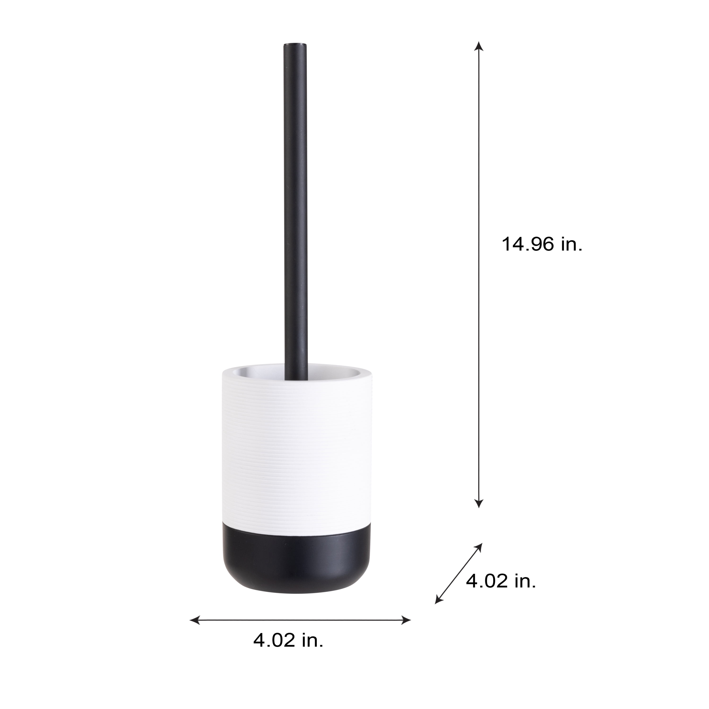 Bath Bliss Monochrome Toilet Brush in White & Black