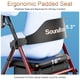 thumbnail image 2 of Andador con ruedas Soundfuse con asiento para personas mayores, plegable, con ruedas grandes de 8", todoterreno, asas y asiento ergonómico de altura ajustable, 169 kg (350 lb), compatible con FSA y HS, 2 of 5
