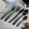 thumbnail image 6 of MegaChef Baily 20 Piece Flatware Utensil Set, Stainless Steel Silverware Metal Service for 4 in Black, 6 of 6