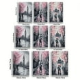 thumbnail image 3 of 2D Flat, 3pcs/set, 2D Flat Canvas painting--Unframed, pink trees and lovers on the streets, romantic atmosphere, Posters and prints, living room, library, office, cafe, bar, abstract art, perfect bi, 3 of 4