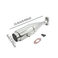 thumbnail image 2 of Kokiya Metal RC Exhaust Pipe Professional Spare Part for 1/5 RC Car Vehicles Trucks Argent, 2 of 9