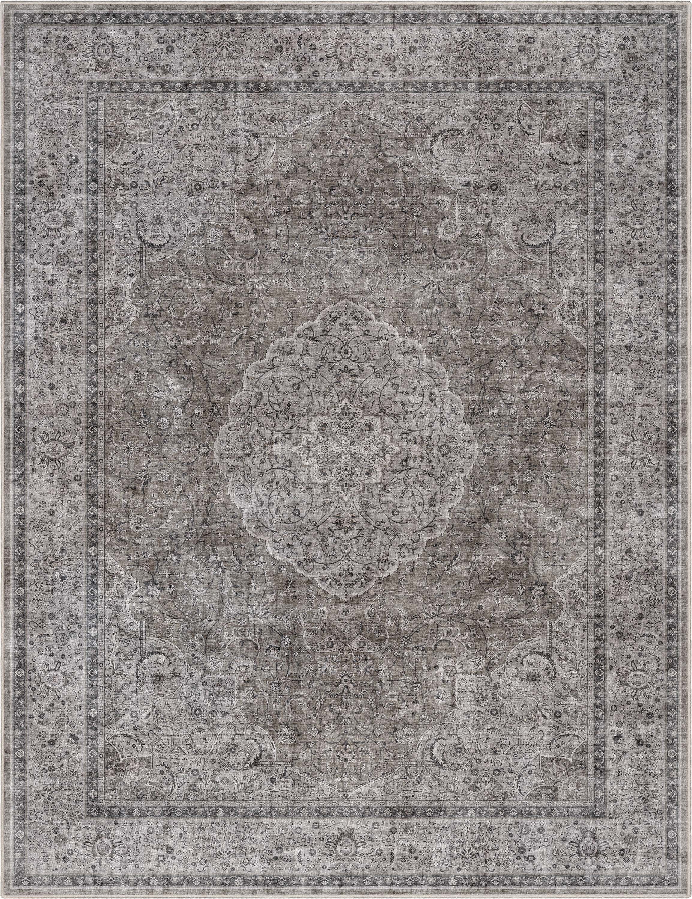 Well Woven Asha Odette Vintage Oriental Gray 7'7" x 9'10" Area Rug