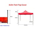 thumbnail image 3 of Toit de Rechange pour Pavillon de Jardin, Auvent de Tente de Camping Extérieur.9x2.9 m, 3 of 8