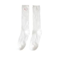 thumbnail image 1 of Guardurnaity 1 par de calcetines de punto de estilo japonés para niña, calcetines transpirables universales de temporada, calcetín bonito, Medias Blanco Tipo 2, 1 of 6