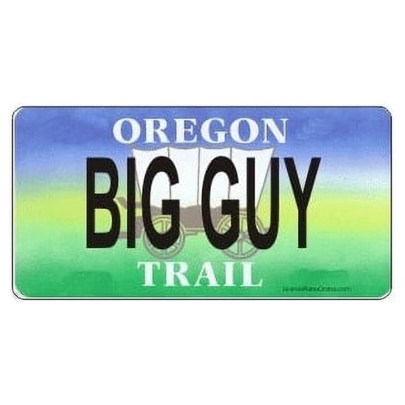 Design It Yourself Custom Oregon Plate #2. Free Personalization on Plate