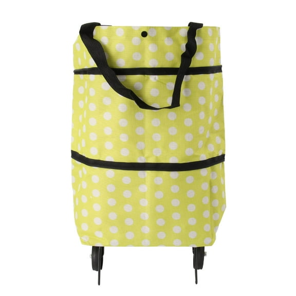 LABSERRON Collapsible Rolling Tote with Wheels for Shoppers and Travelers Multi 1Pcs