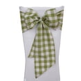 thumbnail image 2 of LA Linen TCcheck8x108-Pk10-OrangeK48 Gingham Checkered Chair Bows, White & Orange - 8 x 108 in. - Pack of 10, 2 of 7