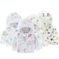 thumbnail image 2 of YTDSCS Sun Protection Jacket for Kids Baby Printed Toddler Sun Shirt Hooded UPF 50+ Rashguard Light Unisex Air-Conditioning Cardigan Breathable Summer Sunsuits for 1-8 Years, 2 of 9