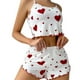 thumbnail image 3 of MKLEKYY conjunto de Pijama Deportivo para Mujer, Camisola, Lencería, Top y Pantalones Cortos con Estampado de Lechuga, 3 of 3