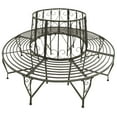 thumbnail image 3 of vidaXL Patio Tree Bench 63" Steel, 3 of 8